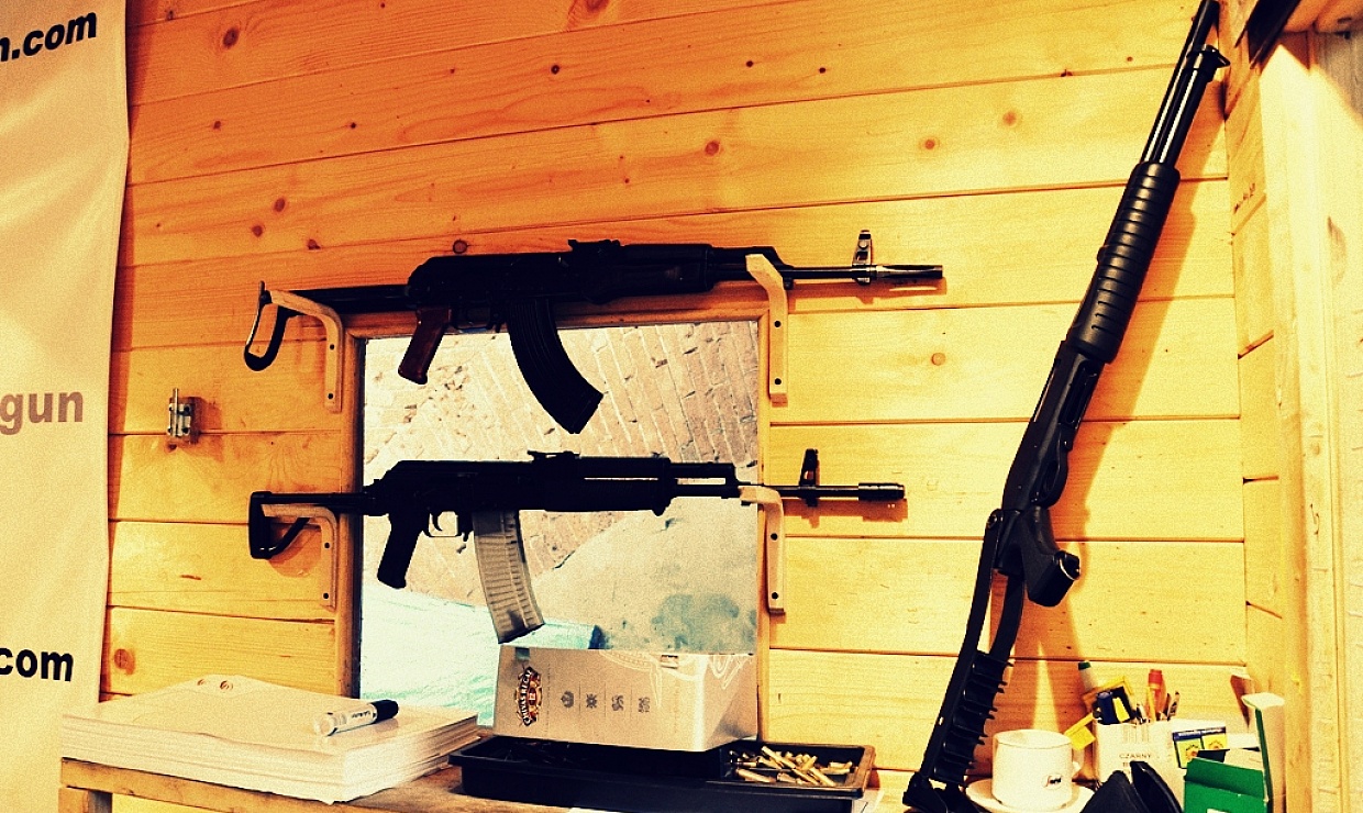 kalashnikov shooting, krakow, shooting range, scorpion, Uzi, Shotgun - KALASHNIKOV SHOOTING