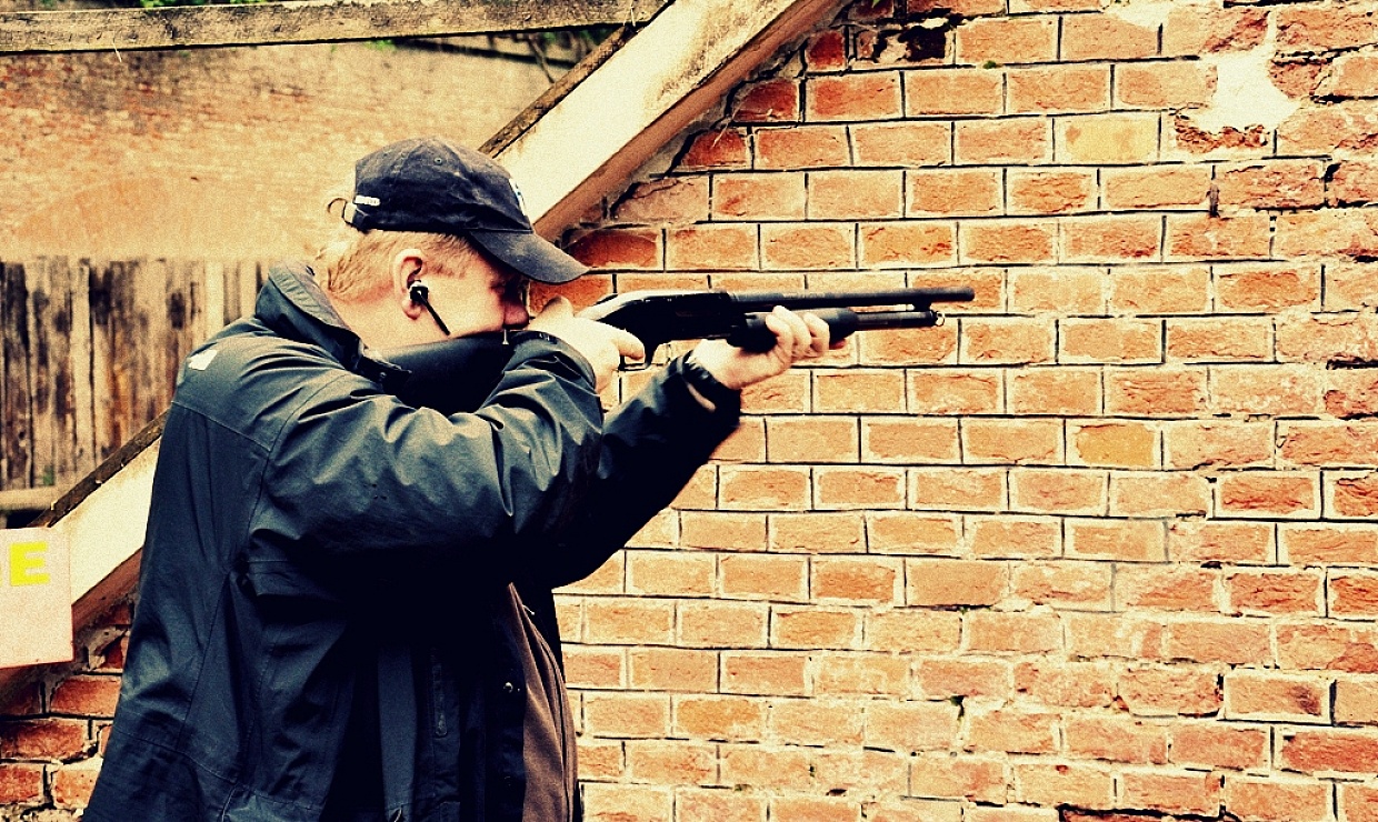 kalashnikov shooting, krakow, shooting range, scorpion, Uzi, Shotgun - KALASHNIKOV SHOOTING